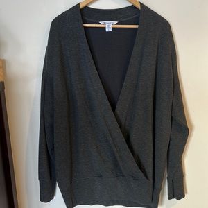 Heathered charcoal, gray Athleta top